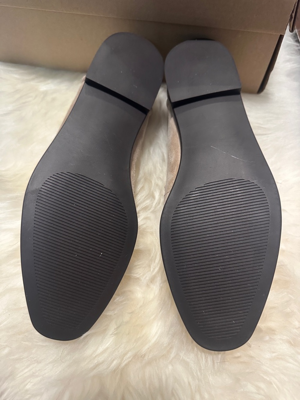 Steve Madden Taupe Suede Horsebit Slip-On Loafers - Picture 7 of 7
